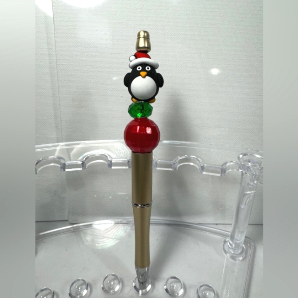 Beaded christmas pen